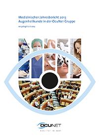 Cover Graphik des Medizinischen Jahresberichts der OcuNet Gruppe 2013.